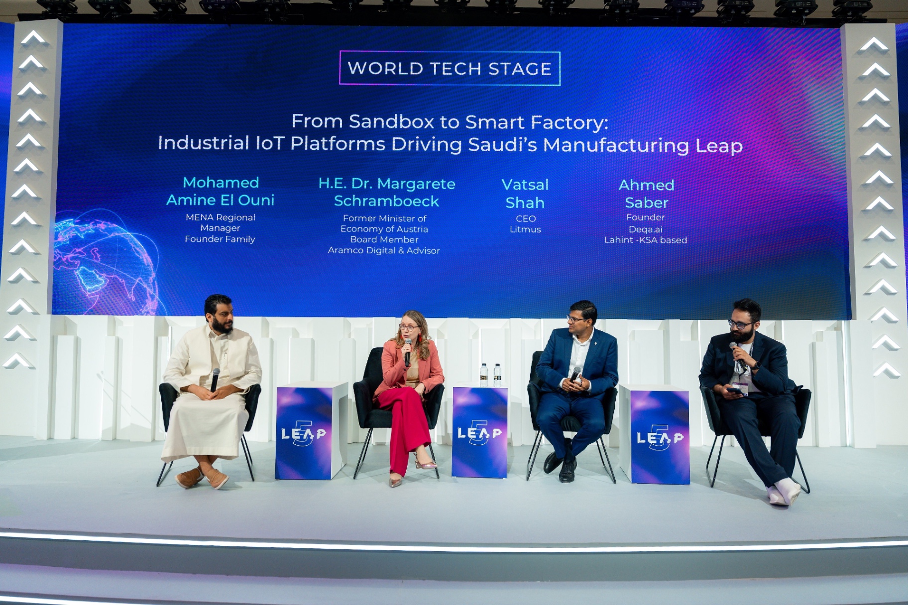 From Sandbox to Smart Factory: Industrial IoT Platforms Driving Saudi's Manufacturing Leap — LEAP 2026 panel photo 1