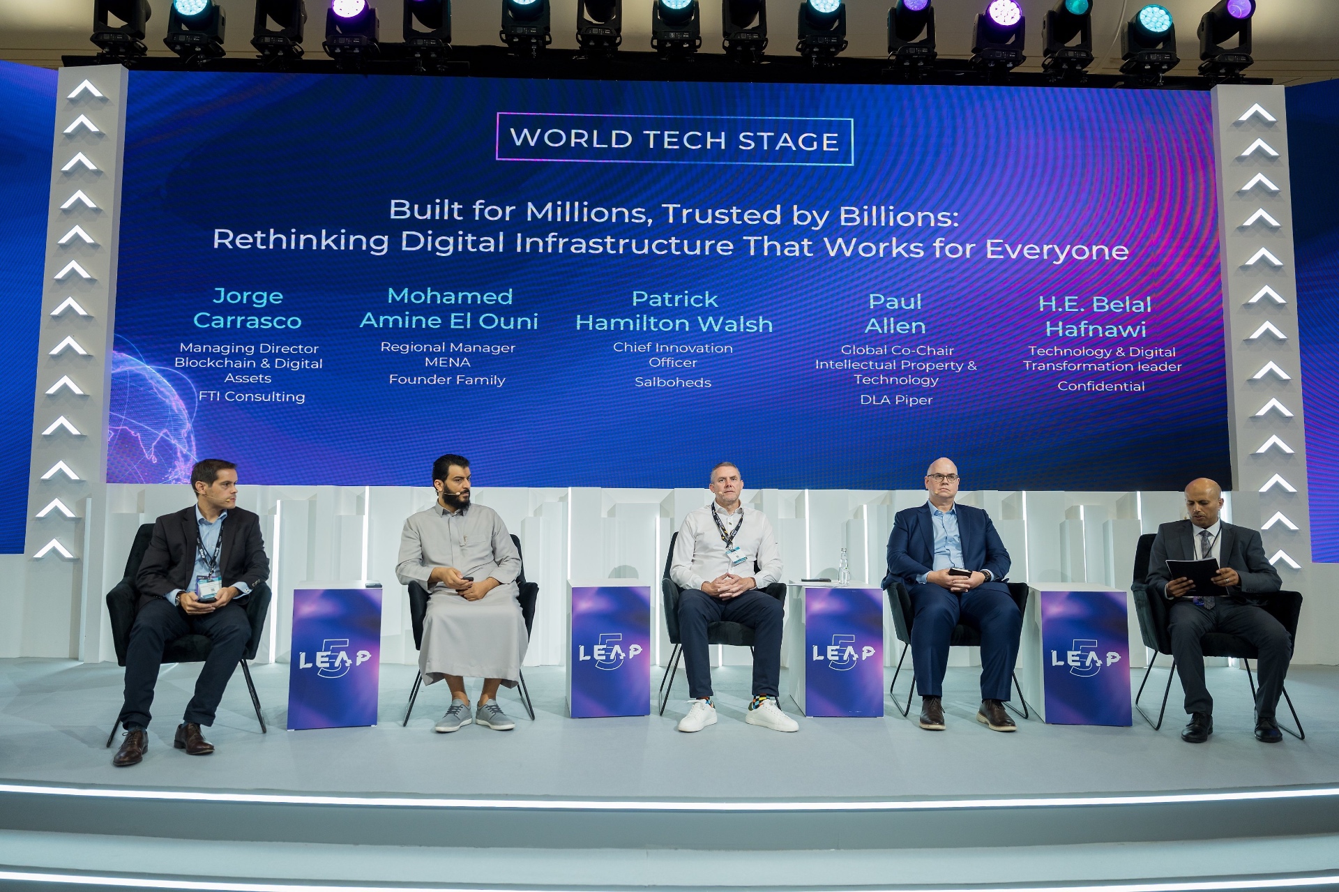Built for Millions, Trusted by Billions: Rethinking Digital Infrastructure That Works for Everyone — LEAP 2026 panel photo 1